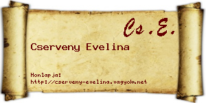 Cserveny Evelina névjegykártya